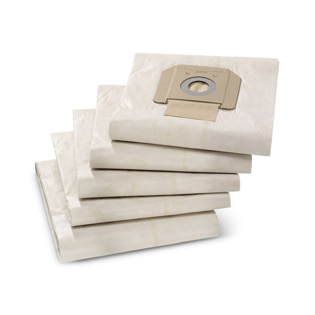 Kärcher Papirfilterposer, 5 stk, NT 48, NT 65, NT 70, NT 72, NT 75, NT 80, WET VAC