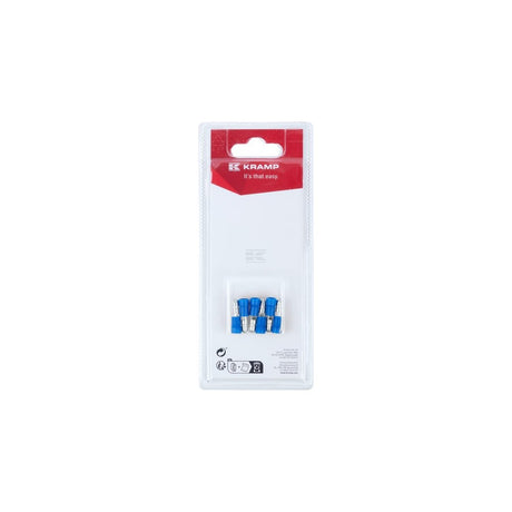 Kulekontakt han, blå Ø 4 mm - 1,5-2,5 mm² (6) Kramp
