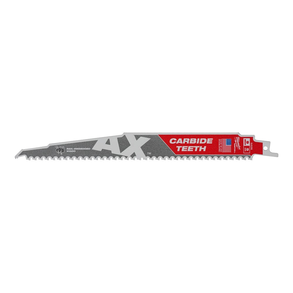Milwaukee SAWZALL bajonettsagblad AX tre med spiker karbid 230 mm