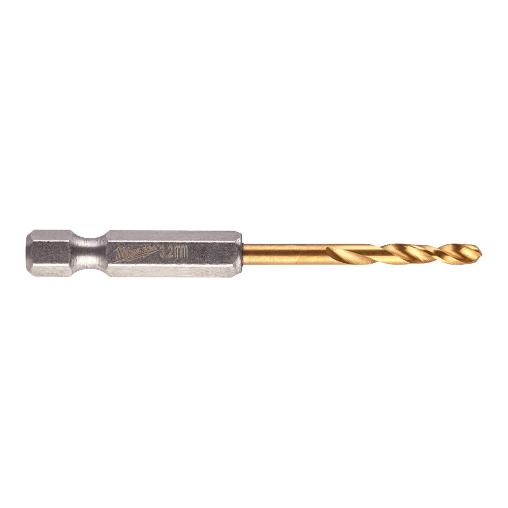 Milwaukee SHOCKWAVE Red Hex HSS-G TiN metallbor 3,2 mm (2 stk)