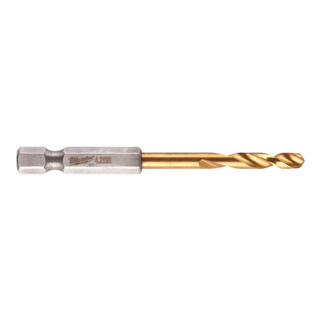 Milwaukee SHOCKWAVE Red Hex HSS-G TiN metallbor 4,2 mm
