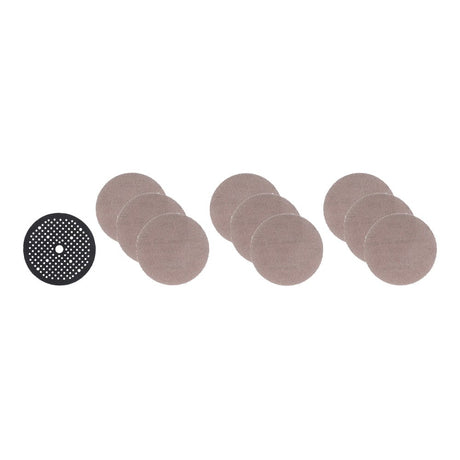 Milwaukee Power Grid slipenett og slipepute 125 mm borrelås, sett 10 deler