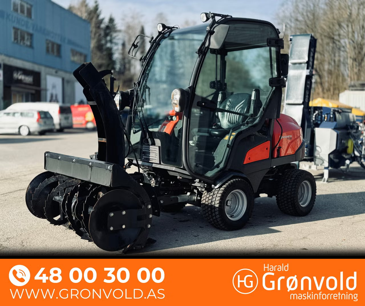 HUSQVARNA P525DX MED HYTTE/SNØFRESER/KLIPPEAGGREGAT