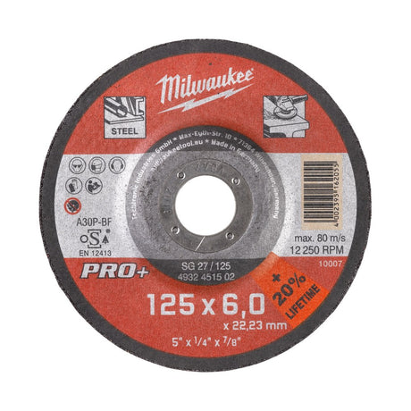 PRO+ Slipeskive metall 125 x 6 mm