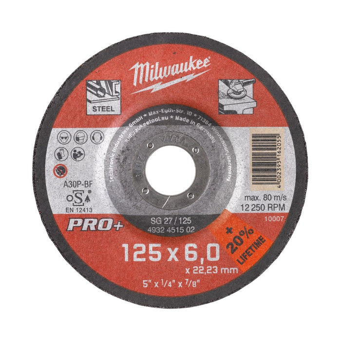 PRO+ Slipeskive metall 125 x 6 mm
