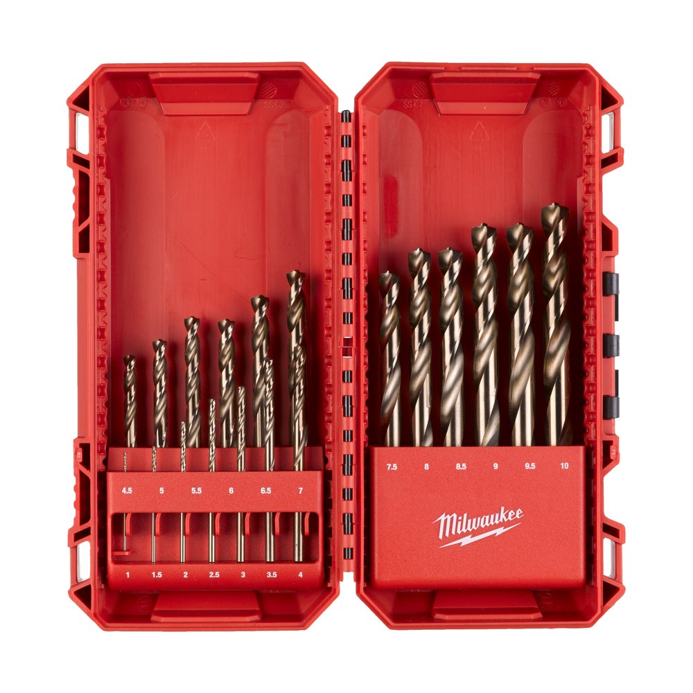 RED COBALT metallborsett HSS-G, 19 deler