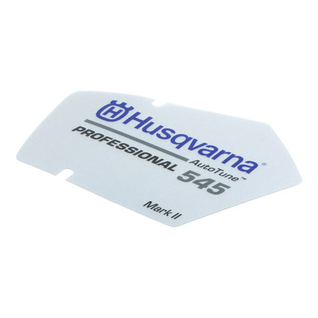 Husqvarna etikett til 545 Mark II og 545G Mark II (590 61 34-03)