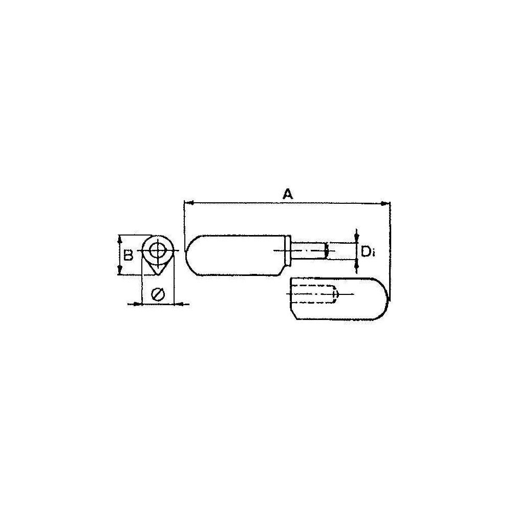Sveisehengsel 120 mm