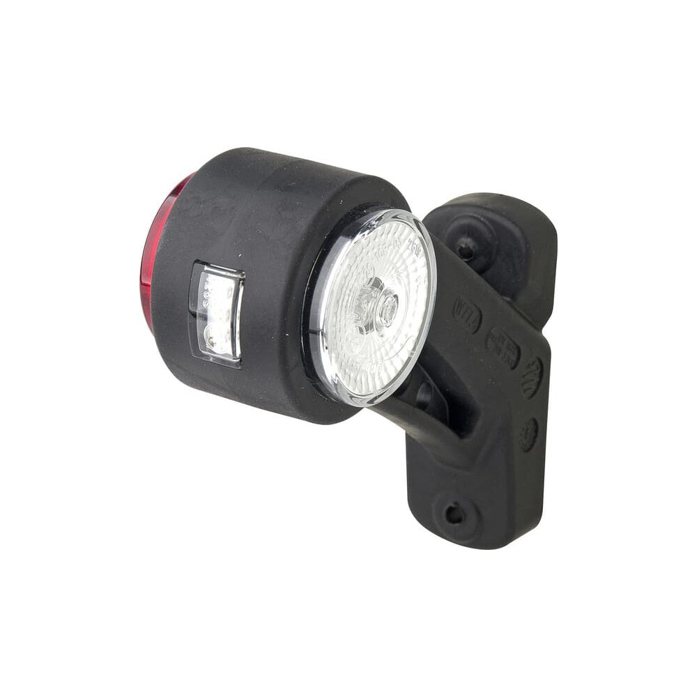 LED markeringslykt, 45 g. Høyre, rød/klar/gul, 12/24V 581BCP med 5,5m kabel