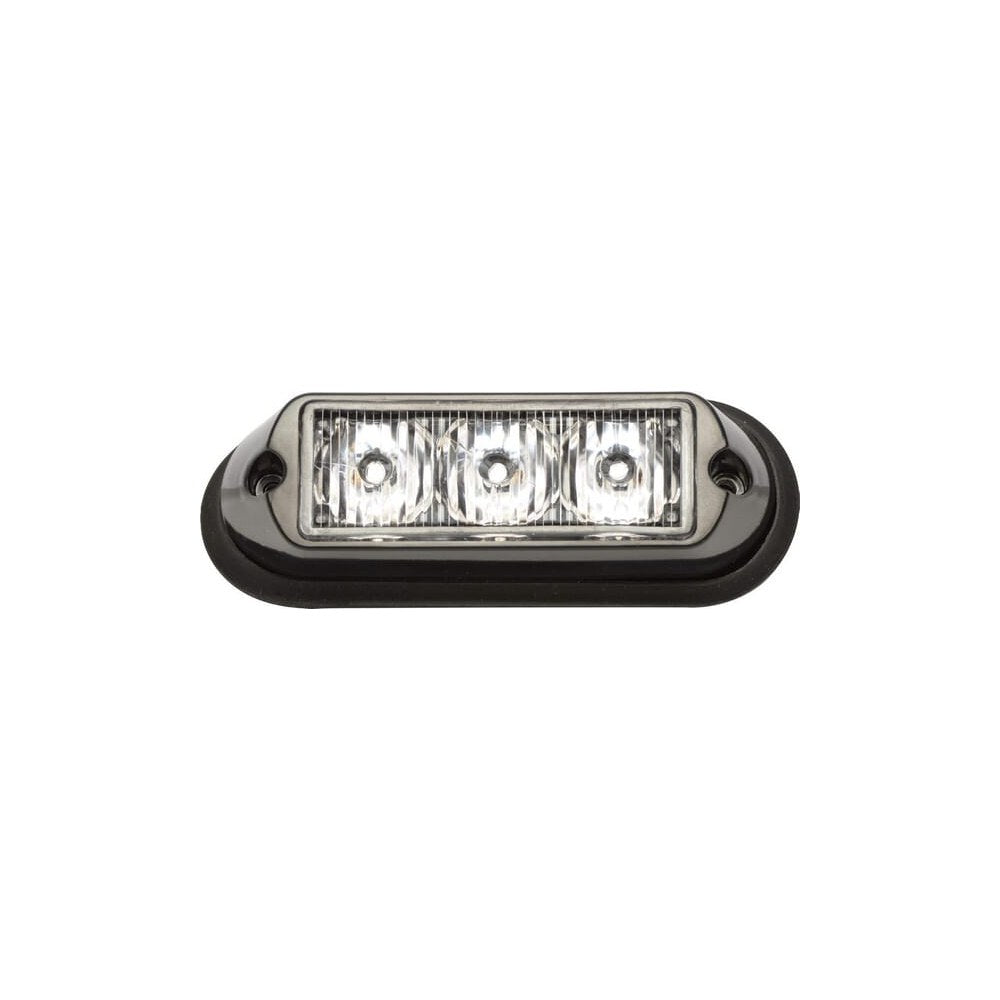 Varsellys LED, rektangulært, 12/24V, gult, skruefeste, 33x106x28 mm, 3 LED-er