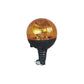 Roterende varsellys Halogen, rundt, 12/24V, gult, stolpefeste, Ø 152 mm x240 mm