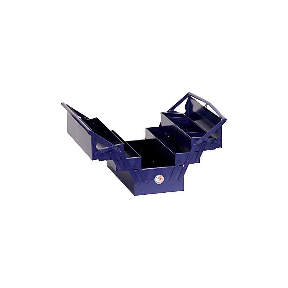 Verktøykasse 200x660x220 mm, blåmetall, 5 rom, 612 av Beka