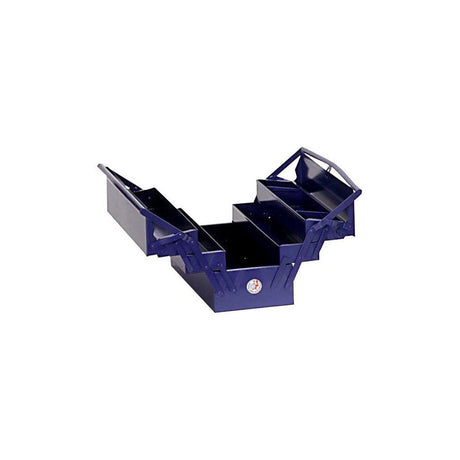Verktøykasse 200x660x220 mm, blåmetall, 5 rom, 612 av Beka