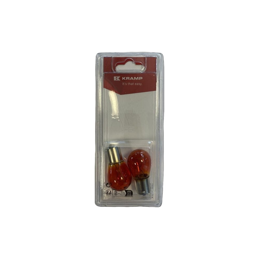 Lyspære PY21W 12 V 21 W BAU15s oransje Kramp