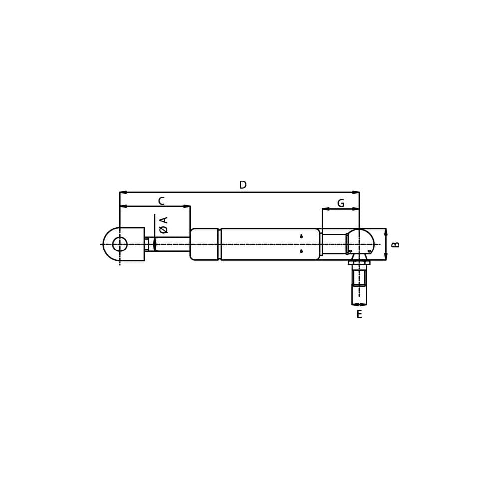 Gassdemper L1.140-600N
