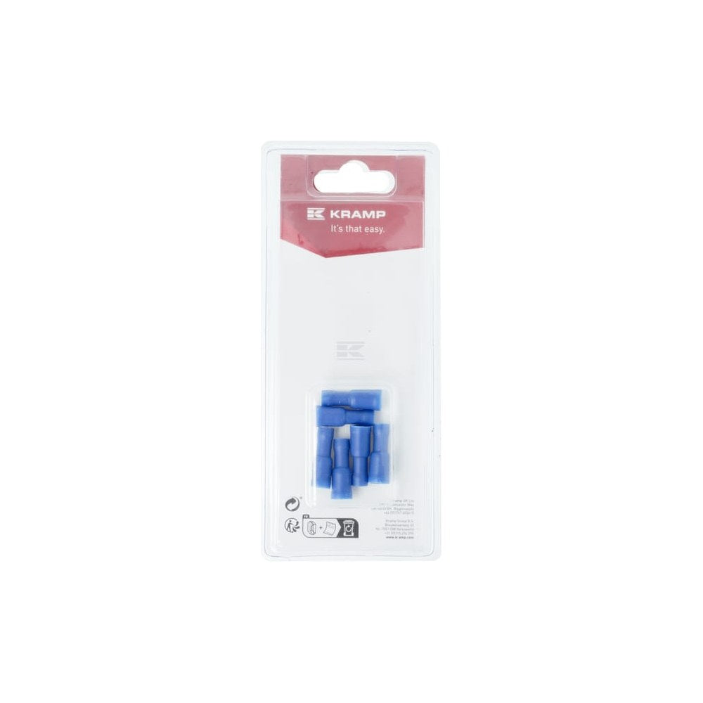 Kulekontakt hunn, blå Ø 4 mm - 1,5-2,5 mm² (6) Kramp