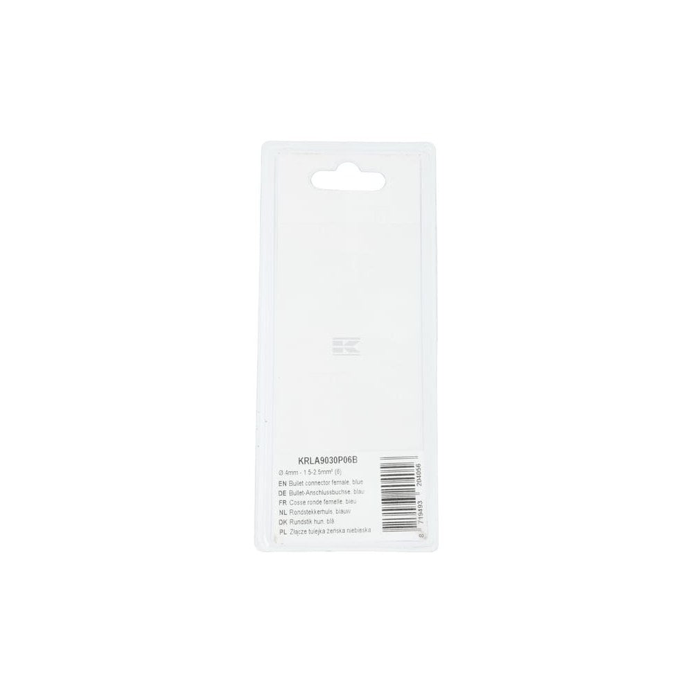 Kulekontakt hunn, blå Ø 4 mm - 1,5-2,5 mm² (6) Kramp