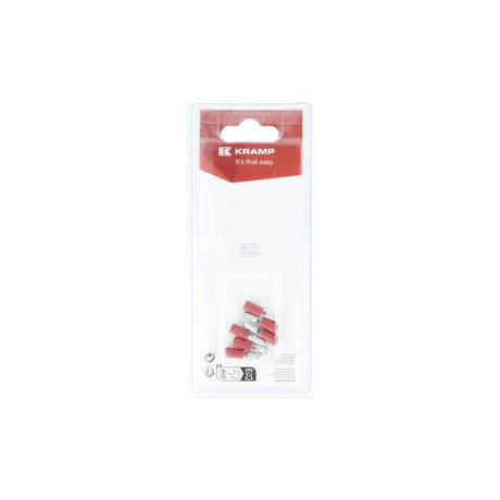 Kulekontakt hann, rød Ø 4 mm - 0,5-1,0 mm² (6) Kramp