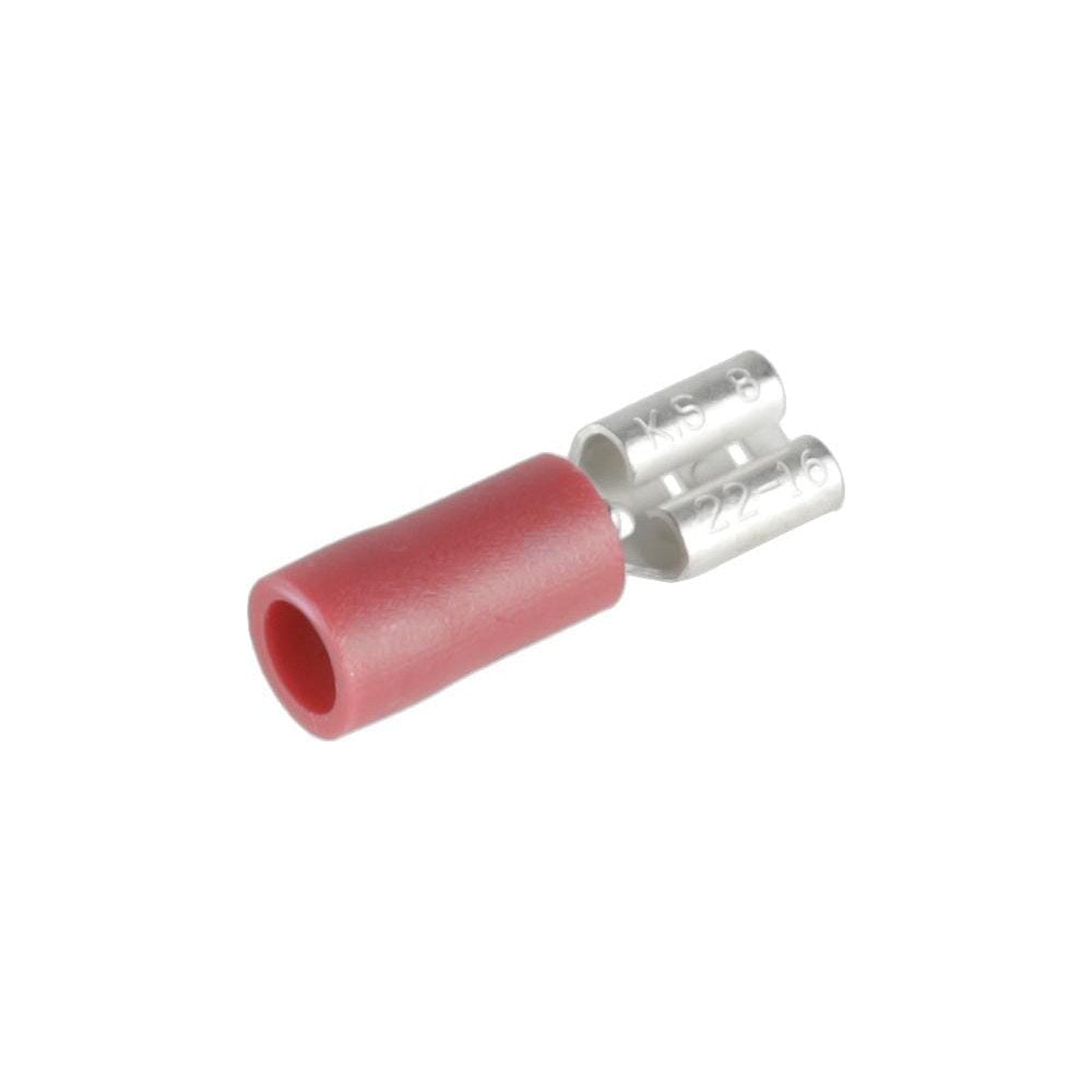 Flatstifthylse hun, rød 4,8x0,8 mm - 0,5-1,0 mm² (6) Kramp