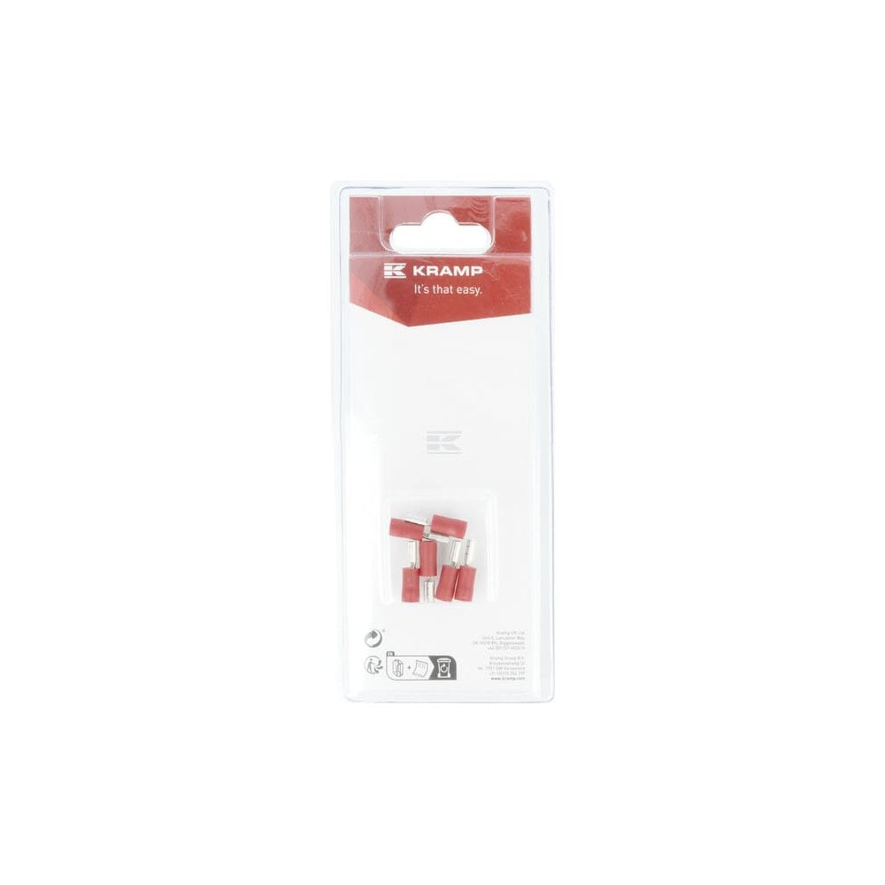Flatstifthylse hun, rød 2,8x0,8 mm - 0,5-1,0 mm² (6) Kramp
