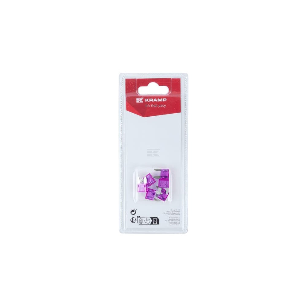 Sikring 3A x 16,3 mm, mini (6) Kramp