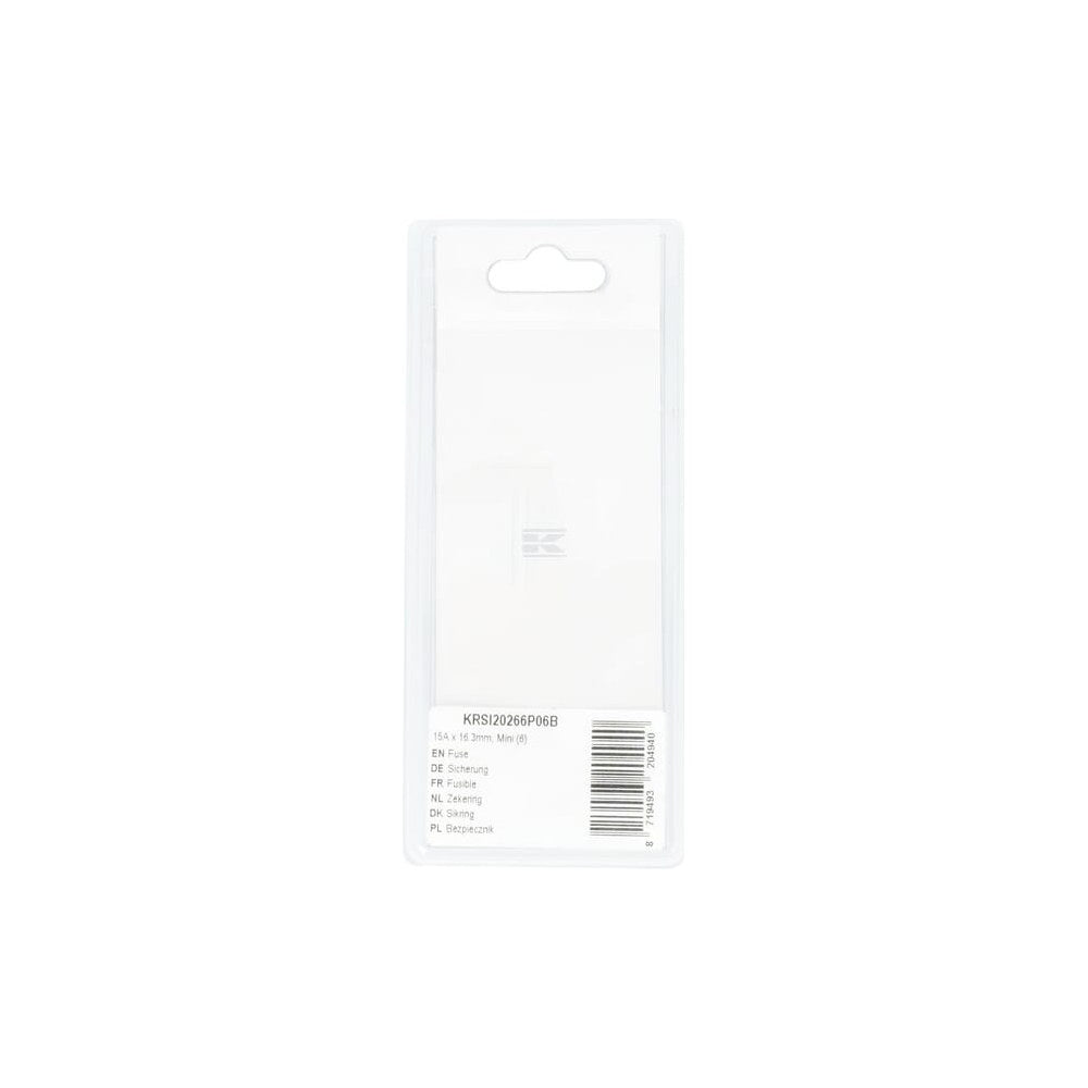 Sikring 15A x 16,3 mm, Mini (6) Kramp