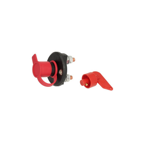 Batteribryter rund, svart, M8, 12/24V, 150A/500A (5 sek), IP40
