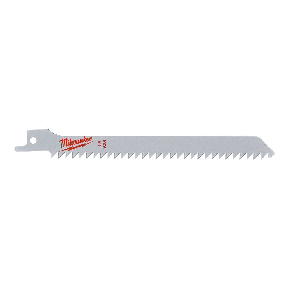 Milwaukee SAWZALL bajonettsagblad tre og plast 150 mm, 6 TPI (3 stk)