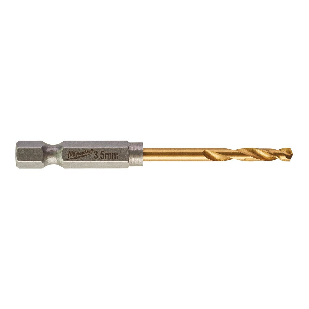 Milwaukee SHOCKWAVE Red Hex HSS-G TiN metallbor 3,5 mm (2 stk)