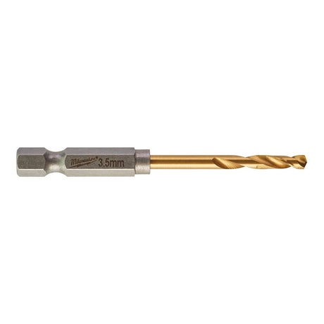 Milwaukee SHOCKWAVE Red Hex HSS-G TiN metallbor 3,5 mm (2 stk)