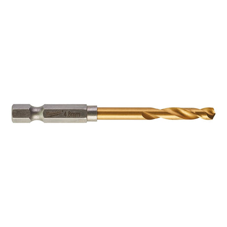 Milwaukee SHOCKWAVE Red Hex HSS-G TiN metallbor 4,8 mm