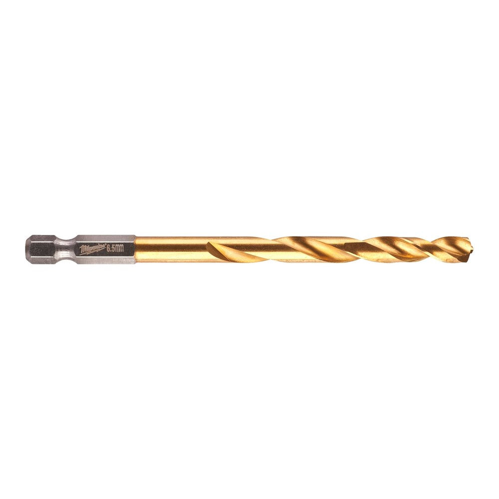 Milwaukee SHOCKWAVE Red Hex HSS-G TiN metallbor 6,5 mm