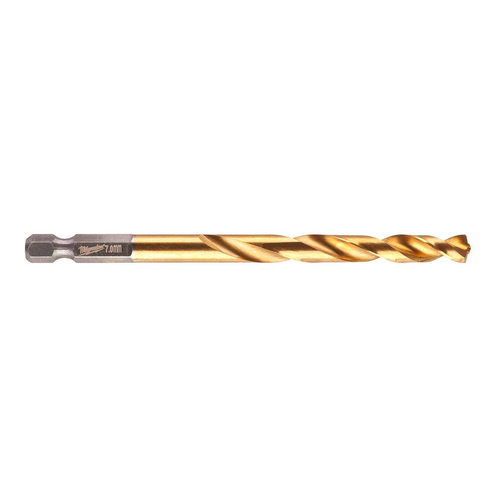 Milwaukee SHOCKWAVE Red Hex HSS-G TiN metallbor 7,0 mm