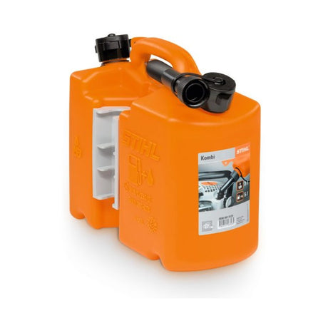 Kombikanne, oransje, med helletut, 5 l/3 l