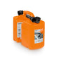 Kombikanne, oransje, med helletut, 5 l/3 l