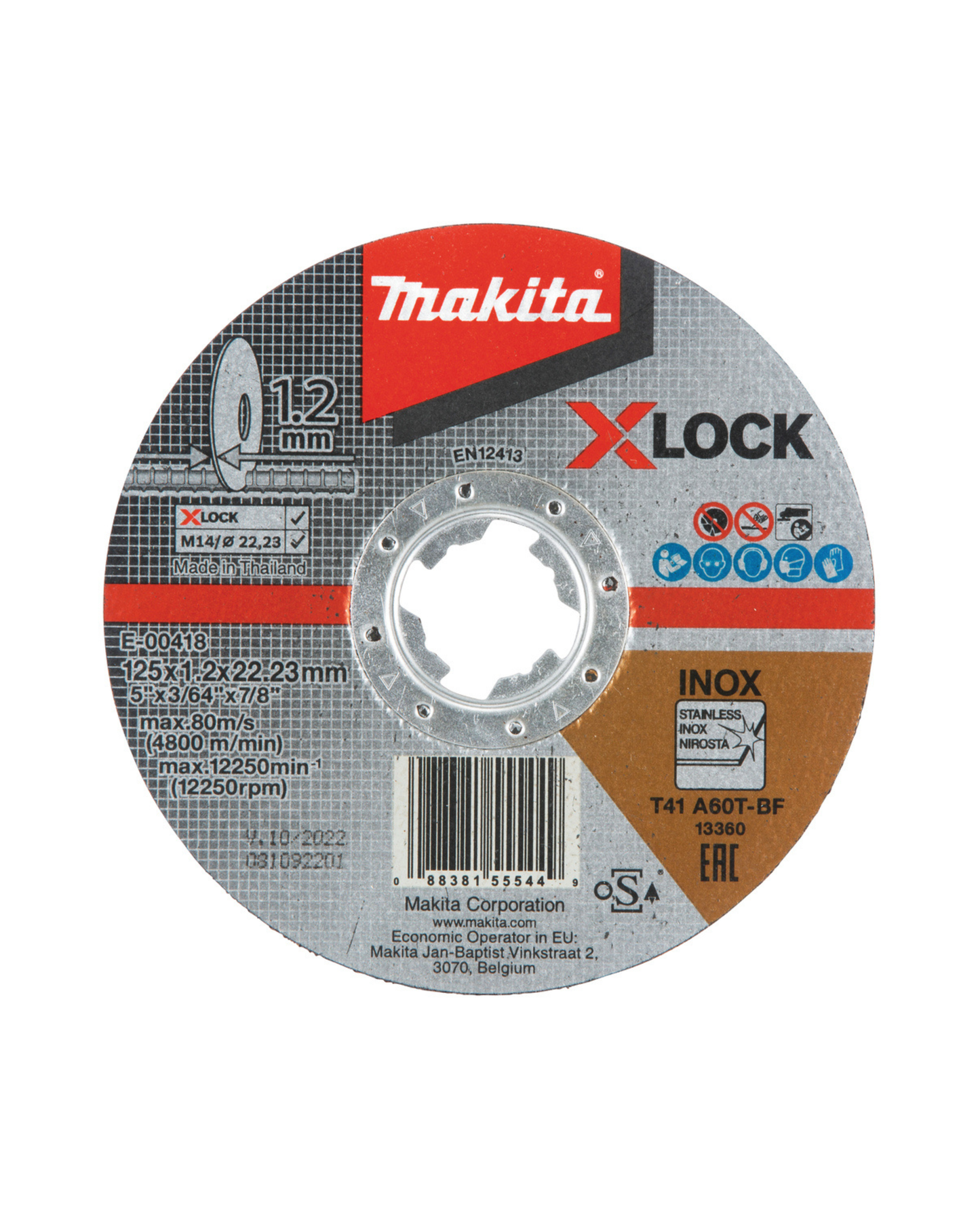 KAPPESKIVE 125X1,25 X-LockE-00418 STK