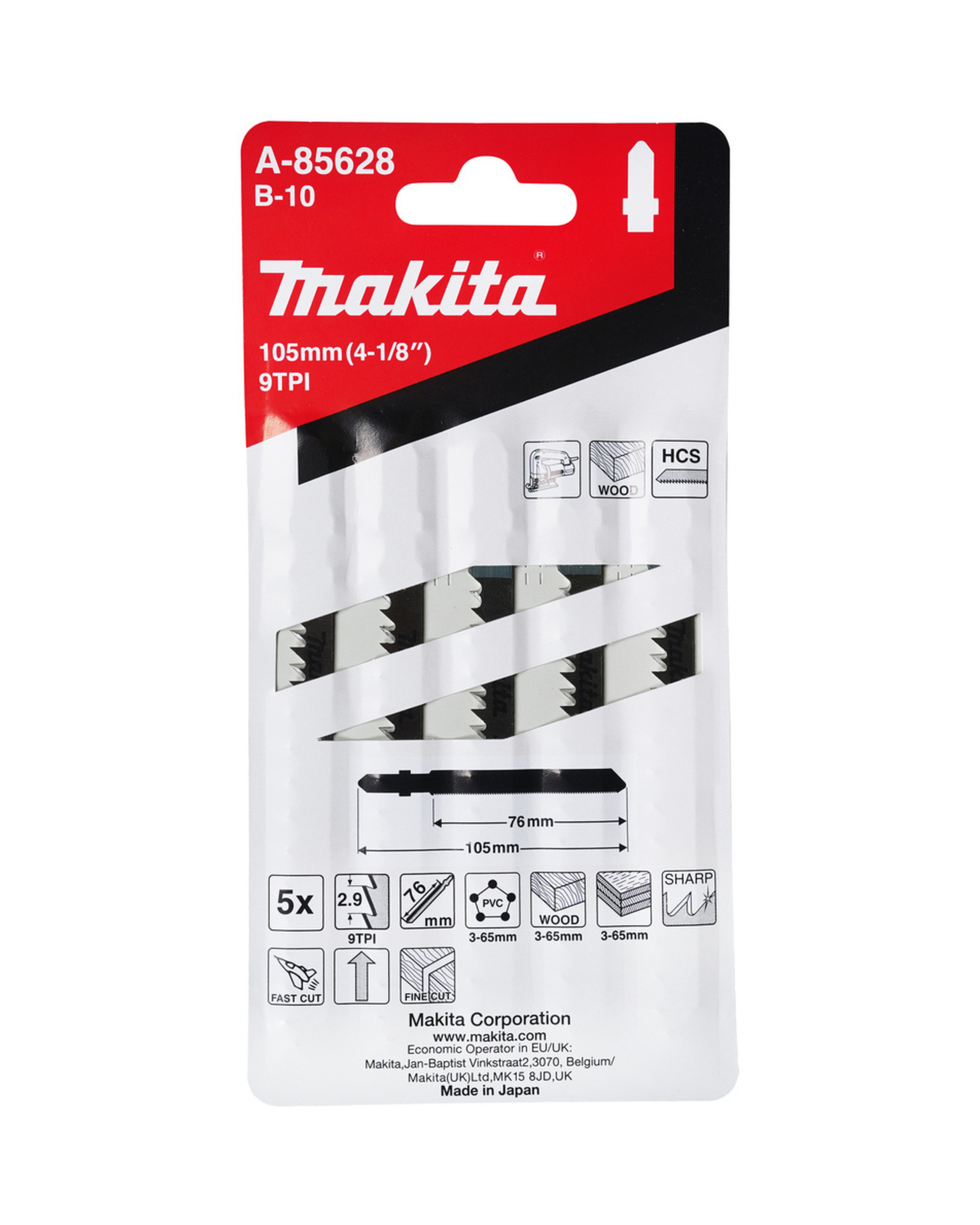 Makita Stikksagblad 76MM B10 (5)A-85628